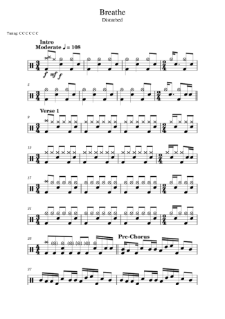Score for Drums