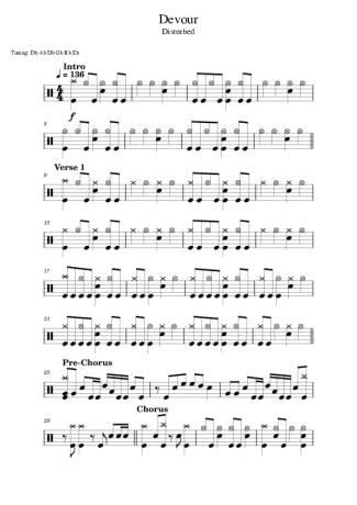 Score for Drums