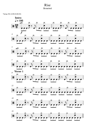 Score for Drums