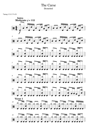 Score for Drums