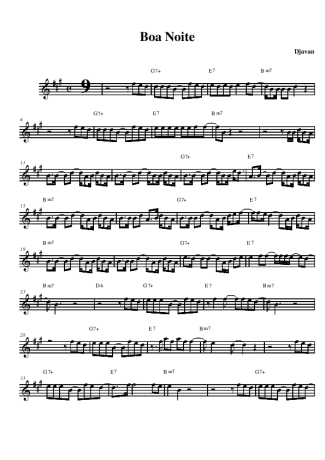 Djavan  score for Alto Saxophone