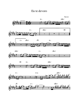 Djavan  score for Alto Saxophone