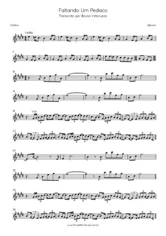 Djavan  score for Violin