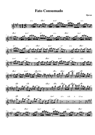 Djavan Fato Consumado score for Alto Saxophone