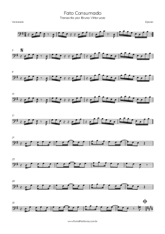 Djavan  score for Cello