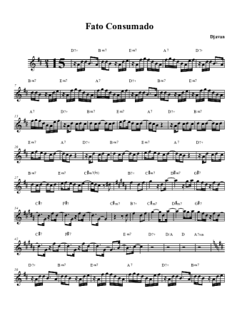Djavan Fato Consumado score for Tenor Saxophone Soprano (Bb)