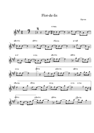 Djavan Flor de Lis score for Alto Saxophone