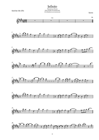 Djavan Infinito score for Alto Saxophone