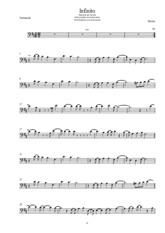 Djavan Infinito score for Cello
