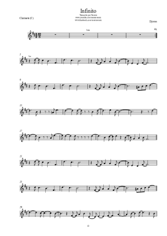 Djavan Infinito score for Clarinet (C)