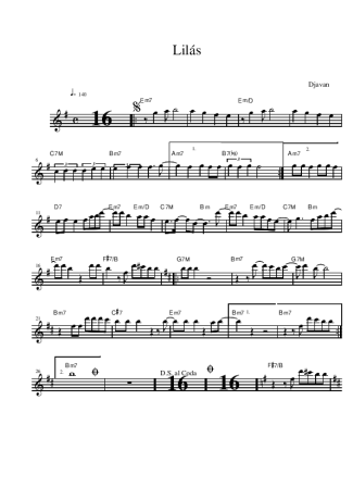 Djavan Lilás score for Alto Saxophone