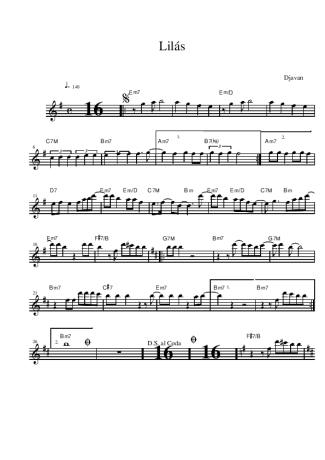 Djavan  score for Alto Saxophone