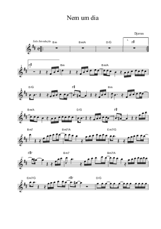 Djavan  score for Alto Saxophone