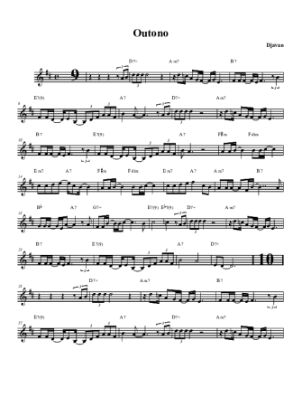 Djavan  score for Clarinet (Bb)