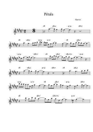 Djavan  score for Alto Saxophone