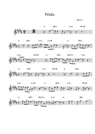 Djavan  score for Tenor Saxophone Soprano (Bb)