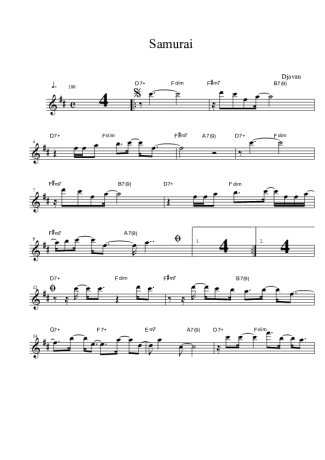 Djavan  score for Alto Saxophone