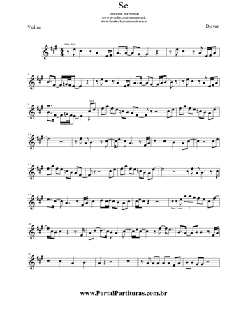 Djavan  score for Violin