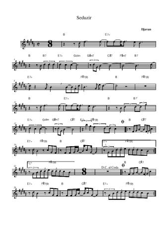 Djavan Seduzir score for Alto Saxophone