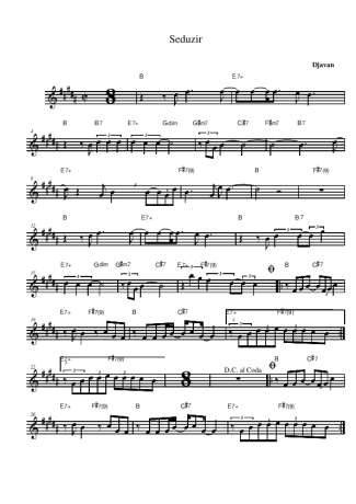 Djavan  score for Alto Saxophone