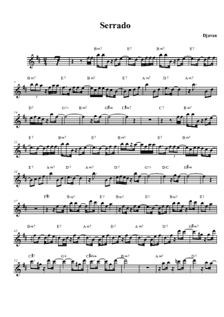 Djavan  score for Clarinet (Bb)