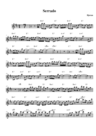 Djavan Serrado score for Tenor Saxophone Soprano (Bb)