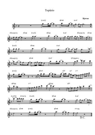 Djavan Topásio score for Tenor Saxophone Soprano (Bb)
