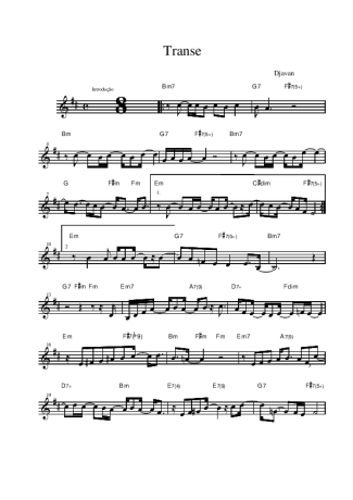 Djavan  score for Alto Saxophone