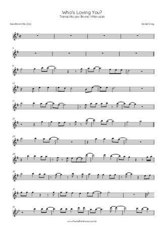 Dobie Gray Who´s Loving You score for Alto Saxophone