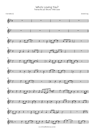 Dobie Gray Who´s Loving You score for Clarinet (C)
