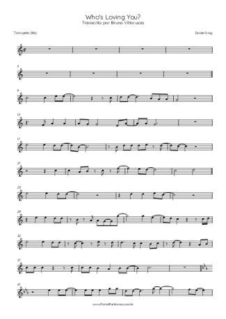Dobie Gray Who´s Loving You score for Trumpet