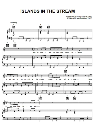 Dolly Parton Islands In The Stream score for Piano
