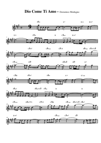 Domenico Modugno Dio Come Ti Amo score for Alto Saxophone