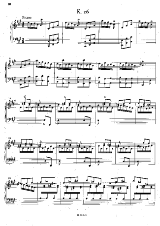 Domenico Scarlatti  score for Piano