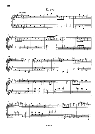 Domenico Scarlatti Keyboard Sonata In A Major K.279 score for Piano