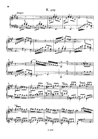 Domenico Scarlatti  score for Piano