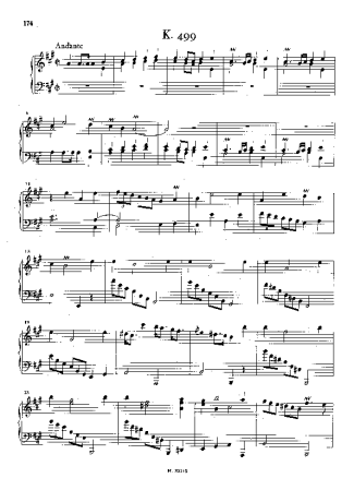 Domenico Scarlatti Keyboard Sonata In A Major K.499 score for Piano