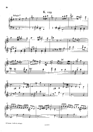 Domenico Scarlatti Keyboard Sonata In A Minor K.109 score for Piano