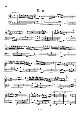 Domenico Scarlatti Keyboard Sonata In A Minor K.149 score for Piano
