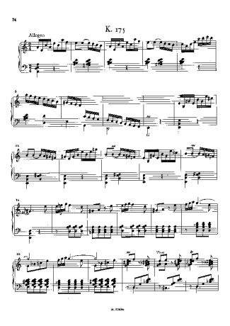Domenico Scarlatti Keyboard Sonata In A Minor K.175 score for Piano