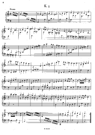 Domenico Scarlatti Keyboard Sonata In Am K3 score for Piano