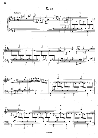 Domenico Scarlatti  score for Piano