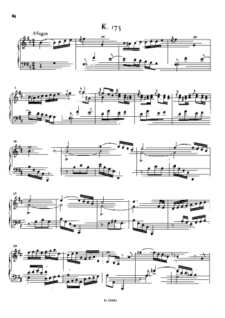 Domenico Scarlatti  score for Piano