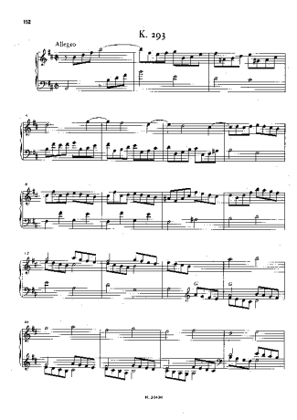 Domenico Scarlatti Keyboard Sonata In B Minor K.293 score for Piano