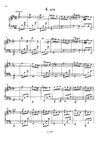 Domenico Scarlatti  score for Piano