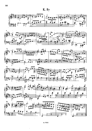 Domenico Scarlatti Keyboard Sonata In B Minor K.87 score for Piano