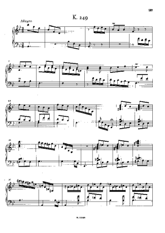 Domenico Scarlatti Keyboard Sonata In B-flat Major K.249 score for Piano
