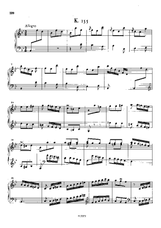 Domenico Scarlatti Keyboard Sonata In Bb Major K.155 score for Piano