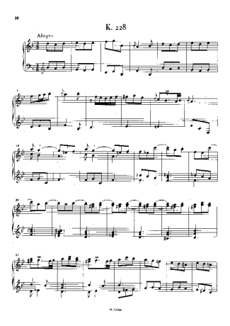 Domenico Scarlatti  score for Piano