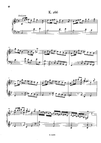 Domenico Scarlatti Keyboard Sonata In Bb Major K.266 score for Piano
